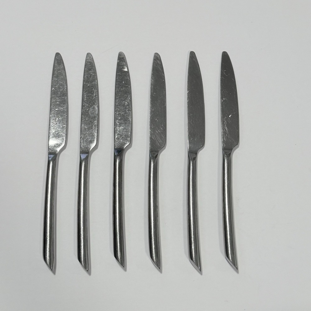 Towle Living Collection WAVE Pattern Glossy Dinner Knives Set Of 6